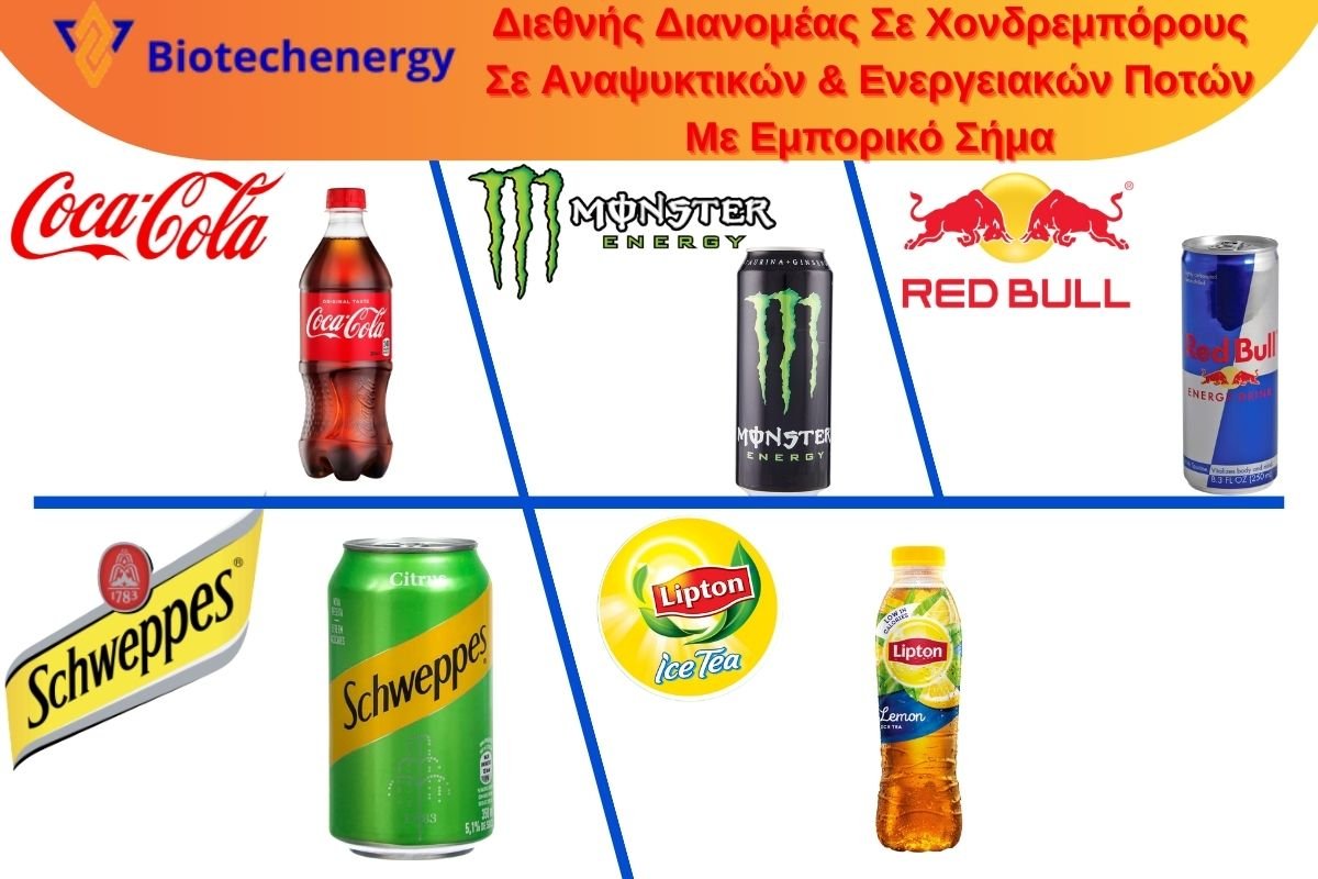 η Biotechenergy Κάνει Διεθνείς Διανομές Ενεργειακών Ποτών & Αναψυκτικών Εταιριών Με Εμπορικό Σήμα όπως CocaCola, Schweppes, Monster, Redbull & Lipton Ice Tea